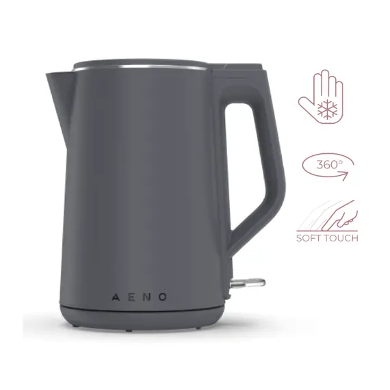 ელექტრო ჩაიდანი AENO Electric Kettle EK4: 1850-2200W, 1.5L, Strix, Double-walls, Non-heating body, Auto Power Off, Dry tank Protection - Primestore.ge