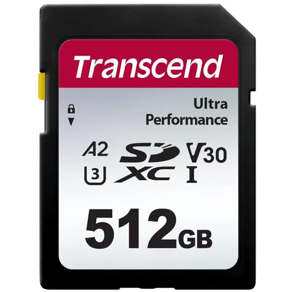 მეხსიერების ბარათი Transcend 512GB SD Card UHS-I U3 A2 Ultra Performance - Primestore.ge