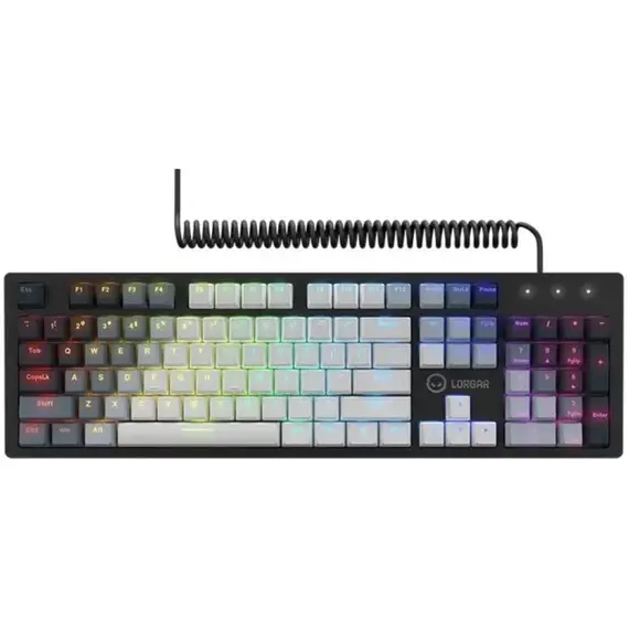 კლავიატურა LORGAR Azar 514, Wired mechanical gaming keyboard, RGB backlight, 1680000 colour variations, 18 modes - Primestore.ge