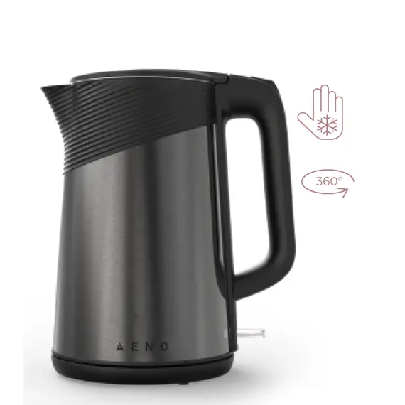 ელექტრო ჩაიდანი AENO Electric Kettle EK3: 1850-2200W, 1.7L, Strix, Double-walls, Non-heating body, Auto Power Off, Dry tank Protection - Primestore.ge