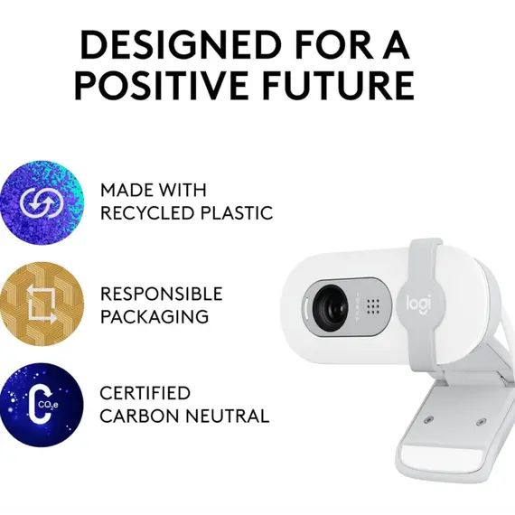 Webcam LOGITECH Brio 100 Full HD Webcam - OFF-WHITE - USB - EMEA28-935, 4 image
