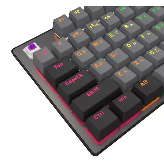 კლავიატურა LORGAR Azar 514, Wired mechanical gaming keyboard, RGB backlight, 1680000 colour variations, 18 modes - Primestore.ge