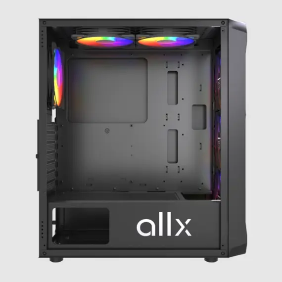კომპიუტერის ქეისი ALLX AX-G2044, Computer Case, ATX, MATX, ITX, USB3.0, USB1.0x2, HD AUDIO, Black - Primestore.ge