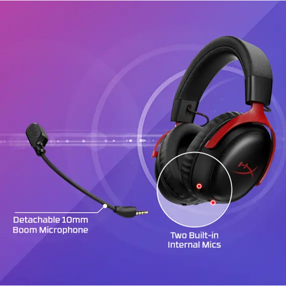 ყურსასმენი HyperX Cloud III S Wireless - Gaming Headset Black-Red - Primestore.ge