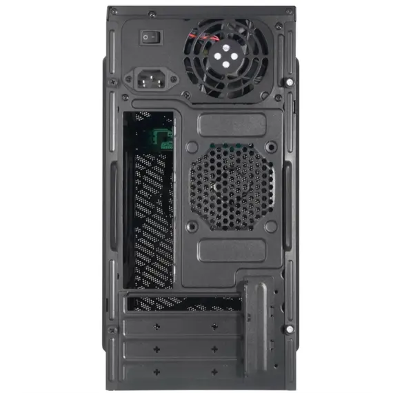 კომპიუტერის ქეისი ALLX AX-B1745 Computer Case With Power Supply 500W Micro-ATX, ITX, USB 1.1, Audio, Black - Primestore.ge
