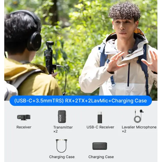 მიკროფონი BOYA BOYAMIC 2-01 AI-Powered Mini Wireless Microphone - Primestore.ge