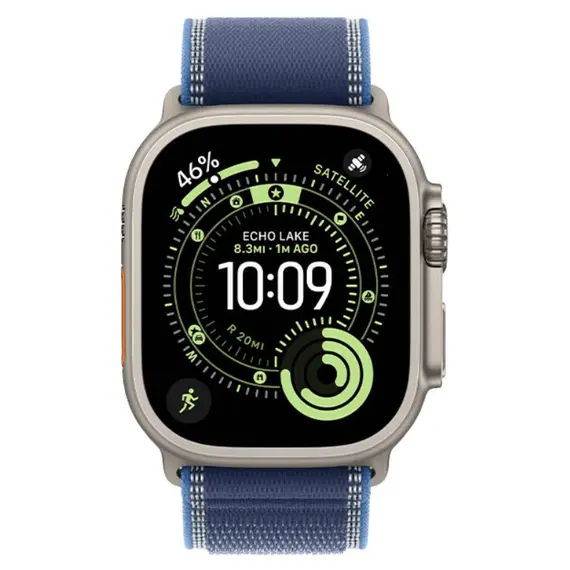 სმარტ საათი Apple Watch Ultra 3 49mm Natural Titanium Case With Bright Blue Trail Loop MEWU4 M/L - Primestore.ge