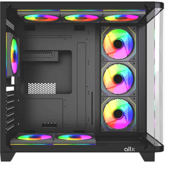 კომპიუტერის ქეისი ALLX AX-G2731, Computer Case, ATX, MATX, ITX, USB3.0, USB1.0x2, HD AUDIO, Black - Primestore.ge