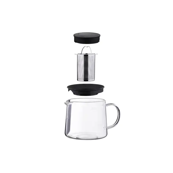 ჩაის დასაყენებელი ARDESTO Tea pot  Black Mars, 1000 ml, stainless steel, glass , 2 image - Primestore.ge