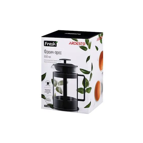 ჩაის დასაყენებელი ARDESTO AR1008BLF FRENCH PRESS FRESH, 800 ML , 2 image - Primestore.ge