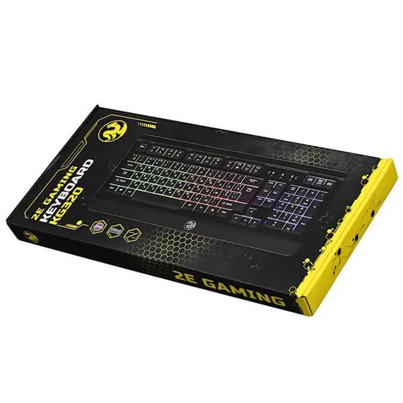 კლავიატურა 2E KG320UB Gaming Keyboard LED USB Black - Primestore.ge
