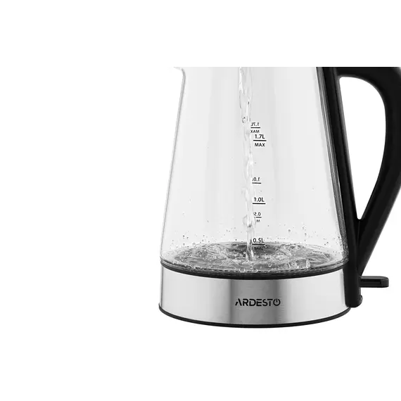 ელექტრო ჩაიდანი Ardesto EKL-F110 Transparent glass electric kettle with LED-backlight , 3 image - Primestore.ge