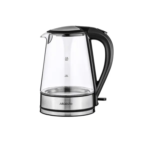 ელექტრო ჩაიდანი Ardesto EKL-F110 Transparent glass electric kettle with LED-backlight , 2 image - Primestore.ge