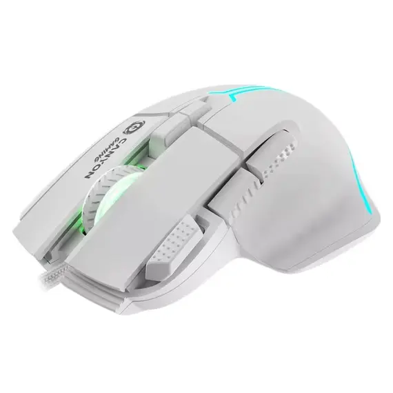 მაუსი CANYON mouse Fortnax GM-636 RGB 9buttons Wired White - Primestore.ge