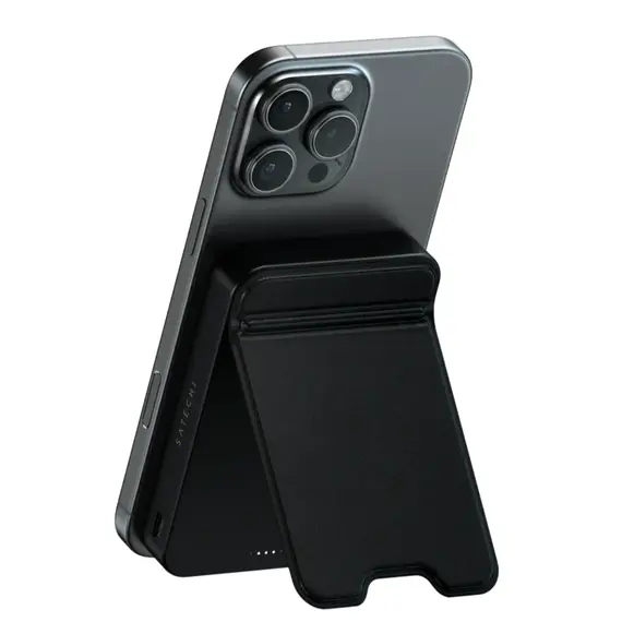 პორტატული დამტენი SATECHI Qi2 10K Magnetic Power Bank with Stand (Black) - Primestore.ge