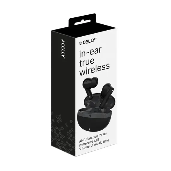 ყურსასმენი Celly IN-EAR TRUE WIRELESS BLACK - Primestore.ge