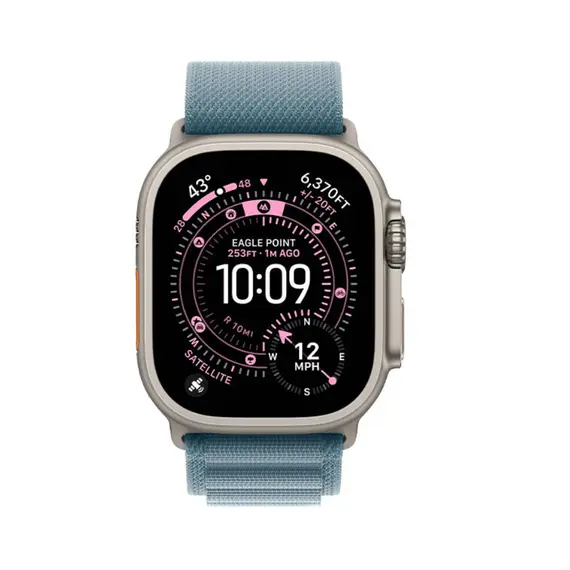 სმარტ საათი Apple Watch Ultra 3 49mm Natural Titanium Case With Light Blue Alpine Loop MEWP4 L - Primestore.ge