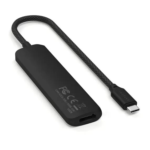 USB ჰაბი SATECHI 4-in-1 USB-C Slim Multiport Adapter 4K (Black) - Primestore.ge