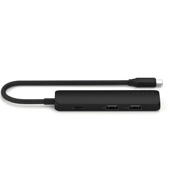 USB ჰაბი SATECHI 4-in-1 USB-C Slim Multiport Adapter 4K (Black) - Primestore.ge