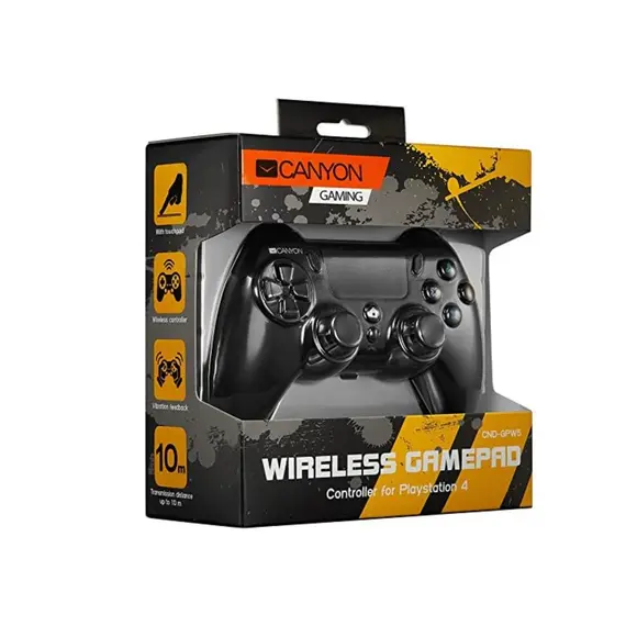 კონტროლერი CANYON gamepad GP-W5 PS4 Wireless Black - Primestore.ge