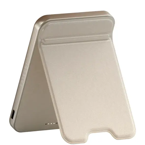 პორტატული დამტენი SATECHI Qi2 5K Magnetic Power Bank with Stand (Sand) - Primestore.ge