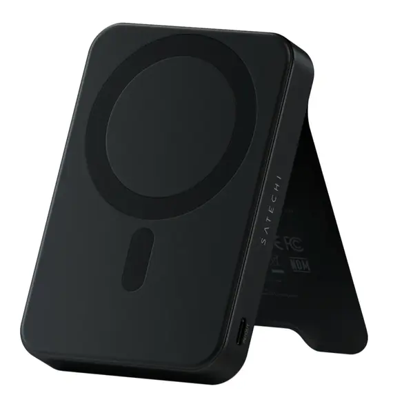 პორტატული დამტენი SATECHI Qi2 10K Magnetic Power Bank with Stand (Black) - Primestore.ge