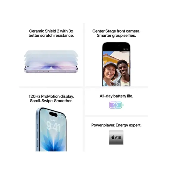 მობილური ტელეფონი Apple IPhone 17 256GB Mist Blue,Model A3520 - Primestore.ge