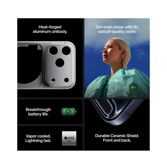 მობილური ტელეფონი Apple IPhone 17 Pro Max 256GB Silver,Model A3526 - Primestore.ge