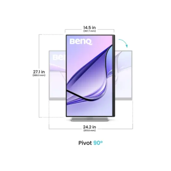 მონიტორი BenQ MA270U for MacBook 27" 4K UHD 5ms 2xHDMI USB/USB-C Built-in Speaker - 9H.LMWLB.QBE - Primestore.ge