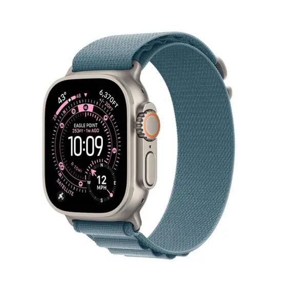 სმარტ საათი Apple Watch Ultra 3 49mm Natural Titanium Case With Light Blue Alpine Loop MEWP4 L - Primestore.ge