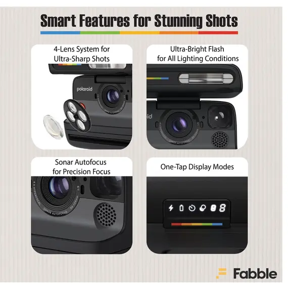 ფირის ფოტოაპარატი Polaroid Flip Bundle Color Film Black (8 photos) - Primestore.ge