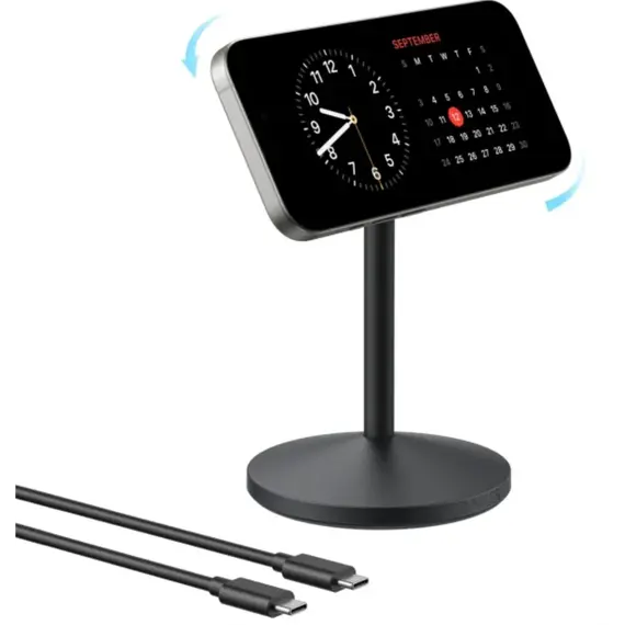 უსადენო დამტენი Anker MagGo Wireless Charger (Single Stand) Black - Primestore.ge