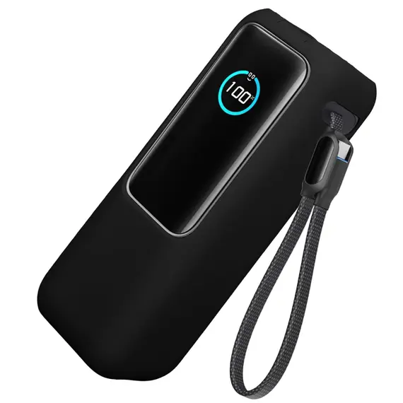 პორტატული დამტენი Anker Power Bank (25K, 165W, Built-In USB-C and Retractable Cable) - Black - Primestore.ge
