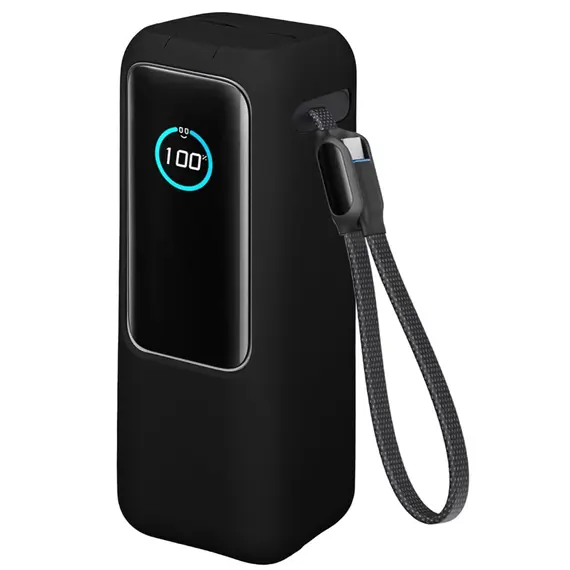 პორტატული დამტენი Anker Power Bank (25K, 165W, Built-In USB-C and Retractable Cable) - Black - Primestore.ge
