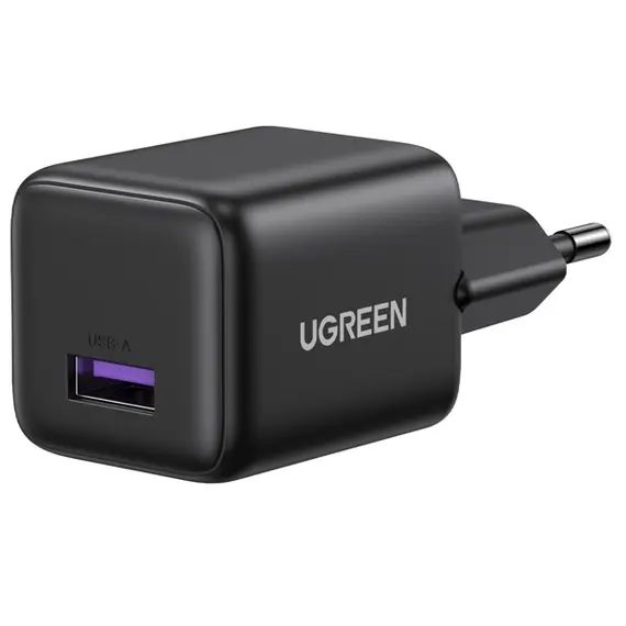 ადაპტერი UGREEN X518 (75613), 18W, USB, GaN Fast Charger, Black - Primestore.ge