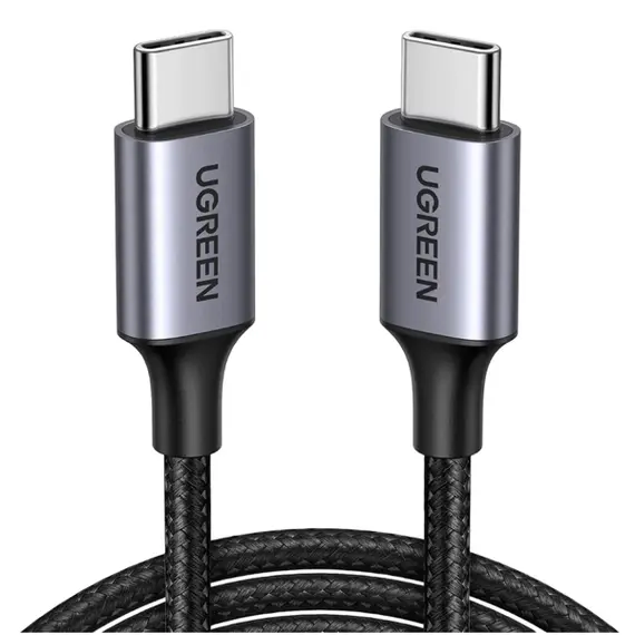 USB კაბელი UGREEN US261 (50149), 60W, Type-C To Type-C, 0.5m, Grey - Primestore.ge