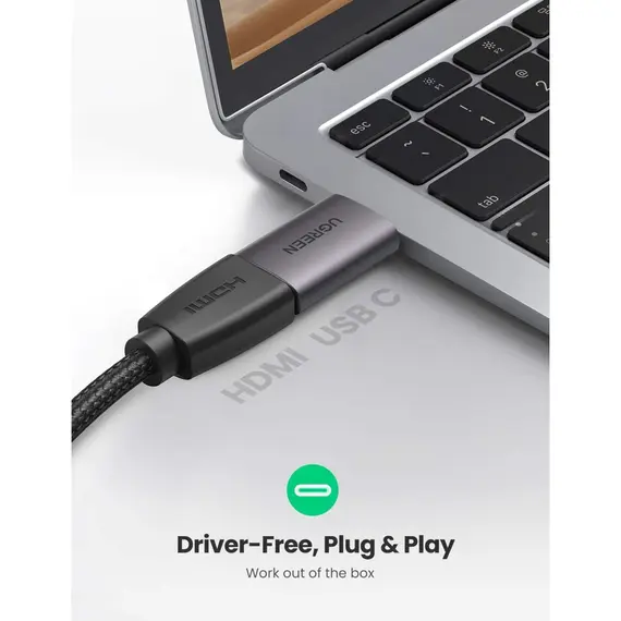 ადაპტერი UGREEN US320 (70450), Type-C to HDMI Adapter, Space Gray - Primestore.ge