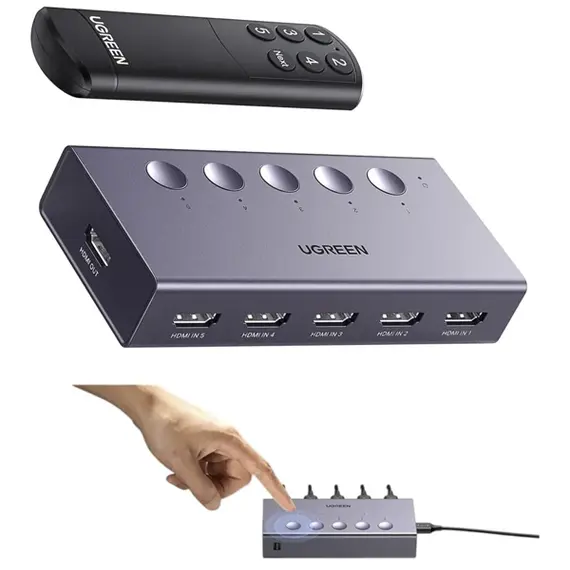 სვიჩი Ugreen CM568 25857 HDMI switch - Primestore.ge