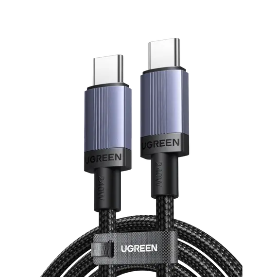 USB კაბელი UGREEN L532 (65907), 240W, Type-C to Type-C PD Fast Charging Cable, 1m, Space Gray - Primestore.ge