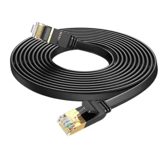 ქსელის კაბელი Ugreen Cat 7 U/FTP Lan Cable Flat Design 5m Black/11263 - Primestore.ge