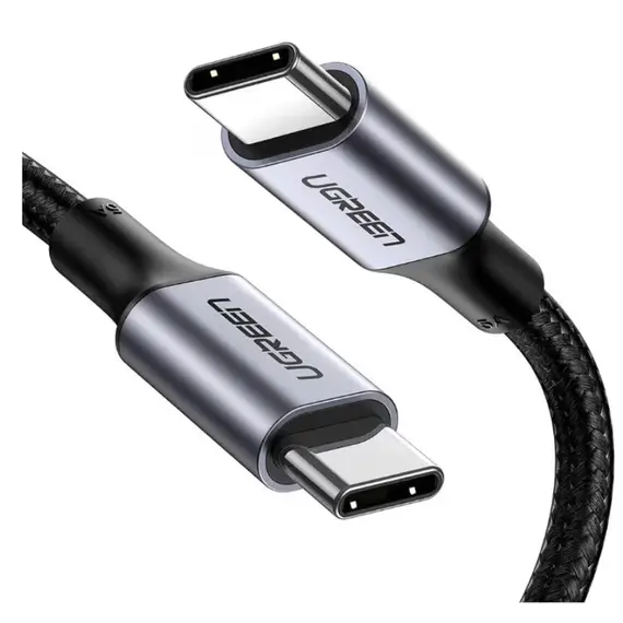 კაბელი Ugreen USB-C to USB-C 2.0 Cable 100W  1.5m  Gray/70428 - Primestore.ge