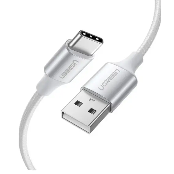 კაბელი Ugreen USB-A 2.0 to USB-C Cable  2m White/60133 - Primestore.ge