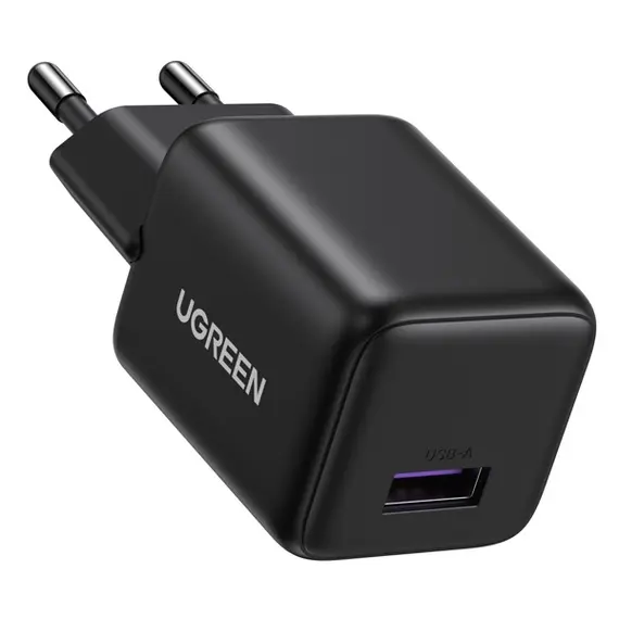 ადაპტერი UGREEN X518 (75613), 18W, USB, GaN Fast Charger, Black - Primestore.ge