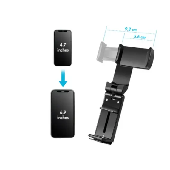 სმარტფონის სამაგრი Logilink AA0169 Fold- &amp; Clampable Smartphone Holder for 4.7-6.9" 360° Rotatable Black - Primestore.ge