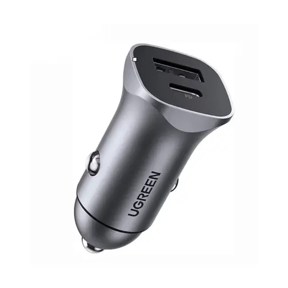მანქანის დამტენი Dual USB Car Charger Space Gray/30780 - Primestore.ge