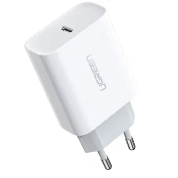 ადაპტერი Ugreen Fast Charging Adapter with PD 20W EU White/ 60450 - Primestore.ge
