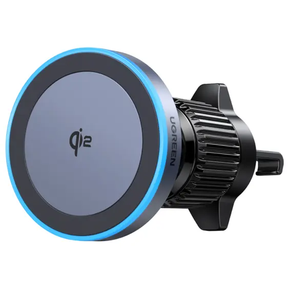 მანქანის უსადენო დამტენი UGREEN 35970 Qi2, 15W, Wireless Car Mount Charger, Black/Grey - Primestore.ge