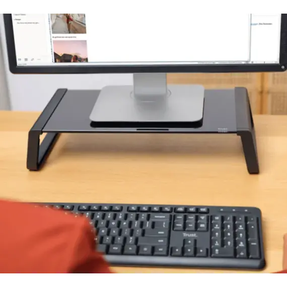 მონიტორის სადგამი Trust MONTA GLASS MONITOR STAND BLK - Primestore.ge
