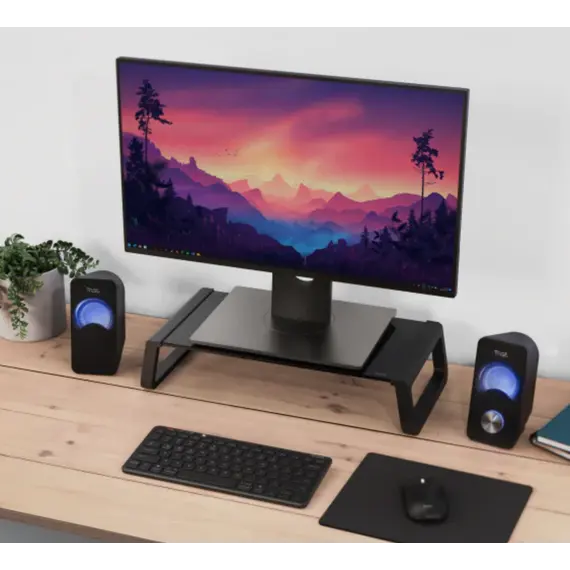 მონიტორის სადგამი Trust MONTA GLASS MONITOR STAND BLK - Primestore.ge