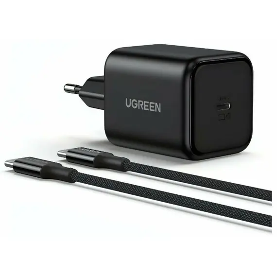 მობილურის დამტენი UGREEN X524 (65054), 45W, Type-C, GaN Fast Charger Set, Black - Primestore.ge